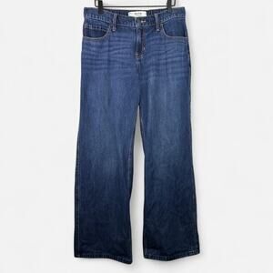 Hollister low rise baggy jeans medium wash size M